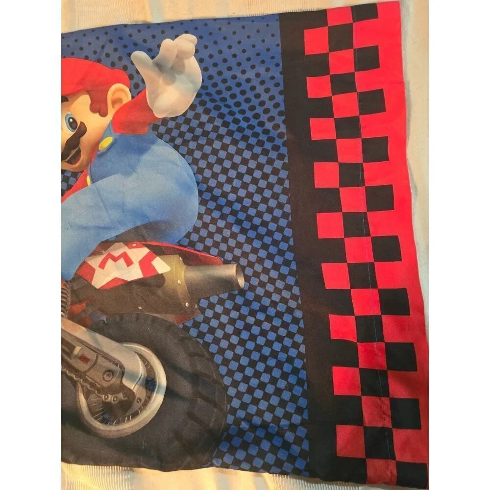Nintendo Wii Mario Kart Standard Pillowcase Mario Luigi - Picture 4 of 12